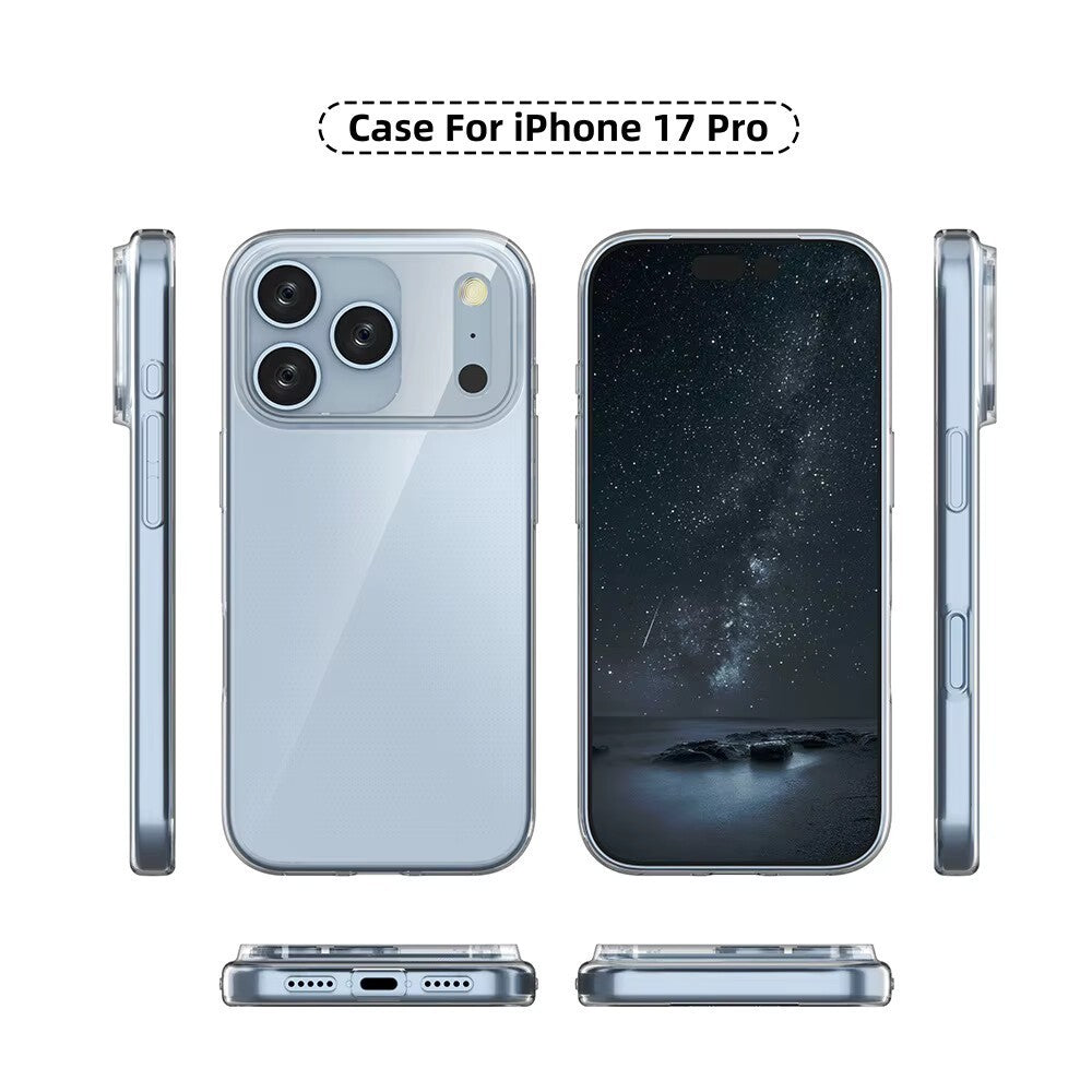 Premium Silicone Clear Case for iPhone 17 Pro Max, 16 Pro, 16E, 15 Pro, 14, 13, 12, 11, SE, XS, and 7