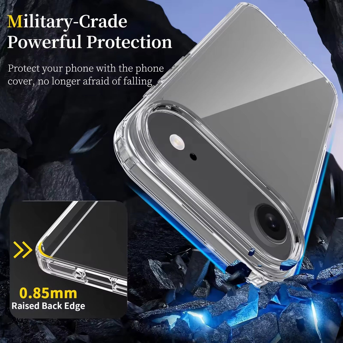 Premium Silicone Clear Case for iPhone 17 Pro Max, 16 Pro, 16E, 15 Pro, 14, 13, 12, 11, SE, XS, and 7