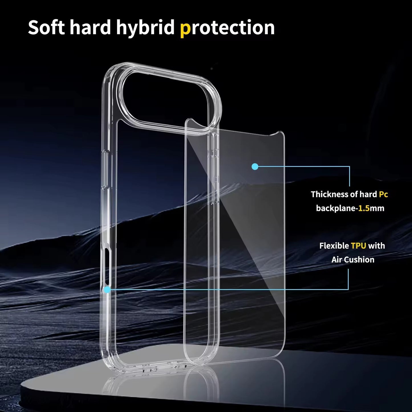 Premium Silicone Clear Case for iPhone 17 Pro Max, 16 Pro, 16E, 15 Pro, 14, 13, 12, 11, SE, XS, and 7
