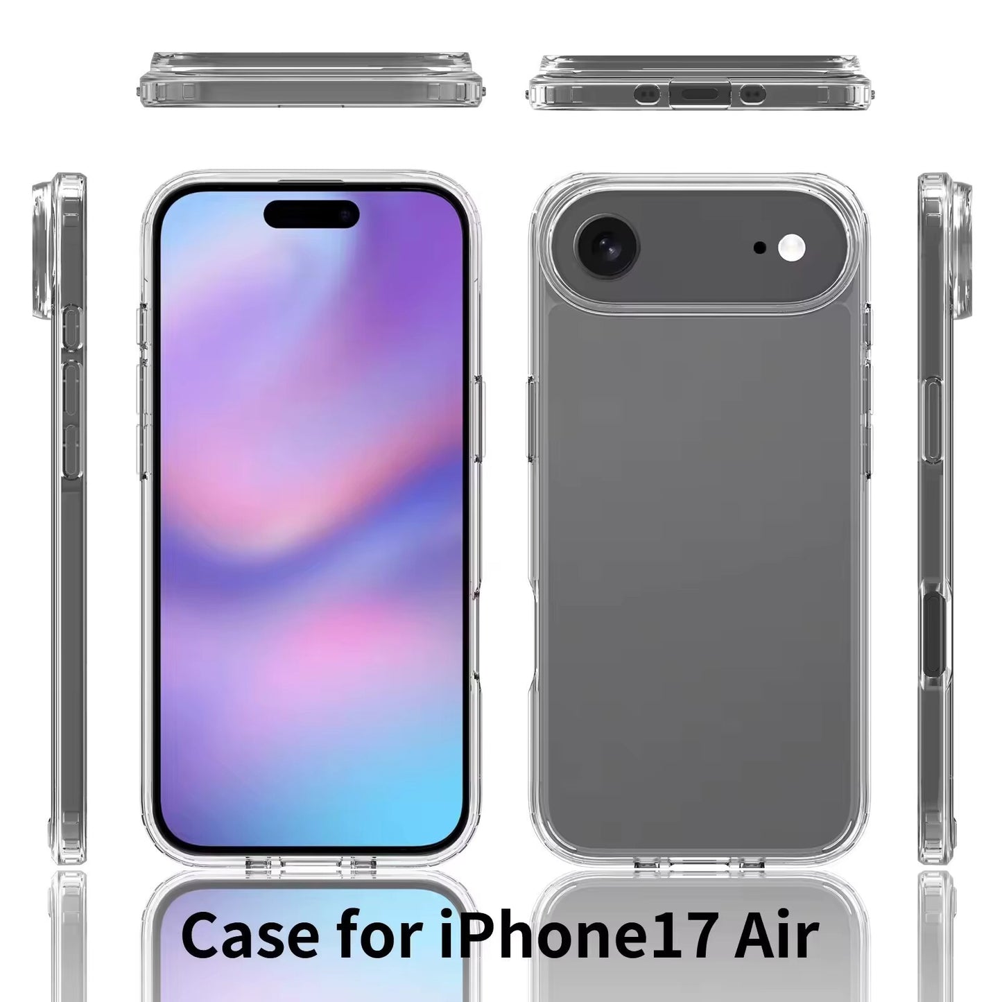 Premium Silicone Clear Case for iPhone 17 Pro Max, 16 Pro, 16E, 15 Pro, 14, 13, 12, 11, SE, XS, and 7