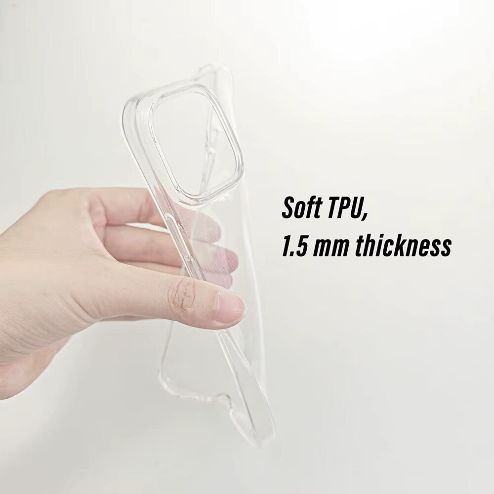 Premium Silicone Clear Case for iPhone 17 Pro Max, 16 Pro, 16E, 15 Pro, 14, 13, 12, 11, SE, XS, and 7