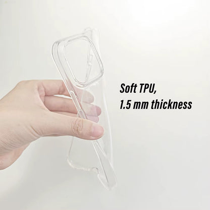 Premium Silicone Clear Case for iPhone 17 Pro Max, 16 Pro, 16E, 15 Pro, 14, 13, 12, 11, SE, XS, and 7
